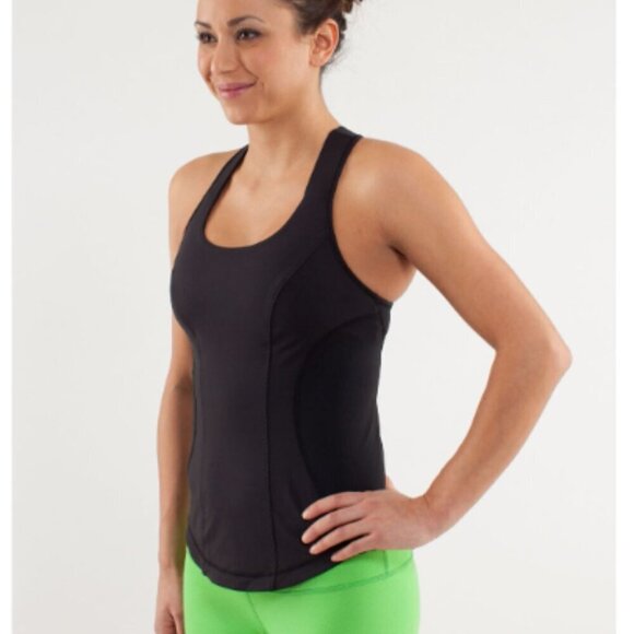 EC Lululemon Cardio Kick Tank - Black - Size 8 - Picture 2 of 5